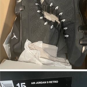 Air Jordan 9 Retro Black Athletic Shoes